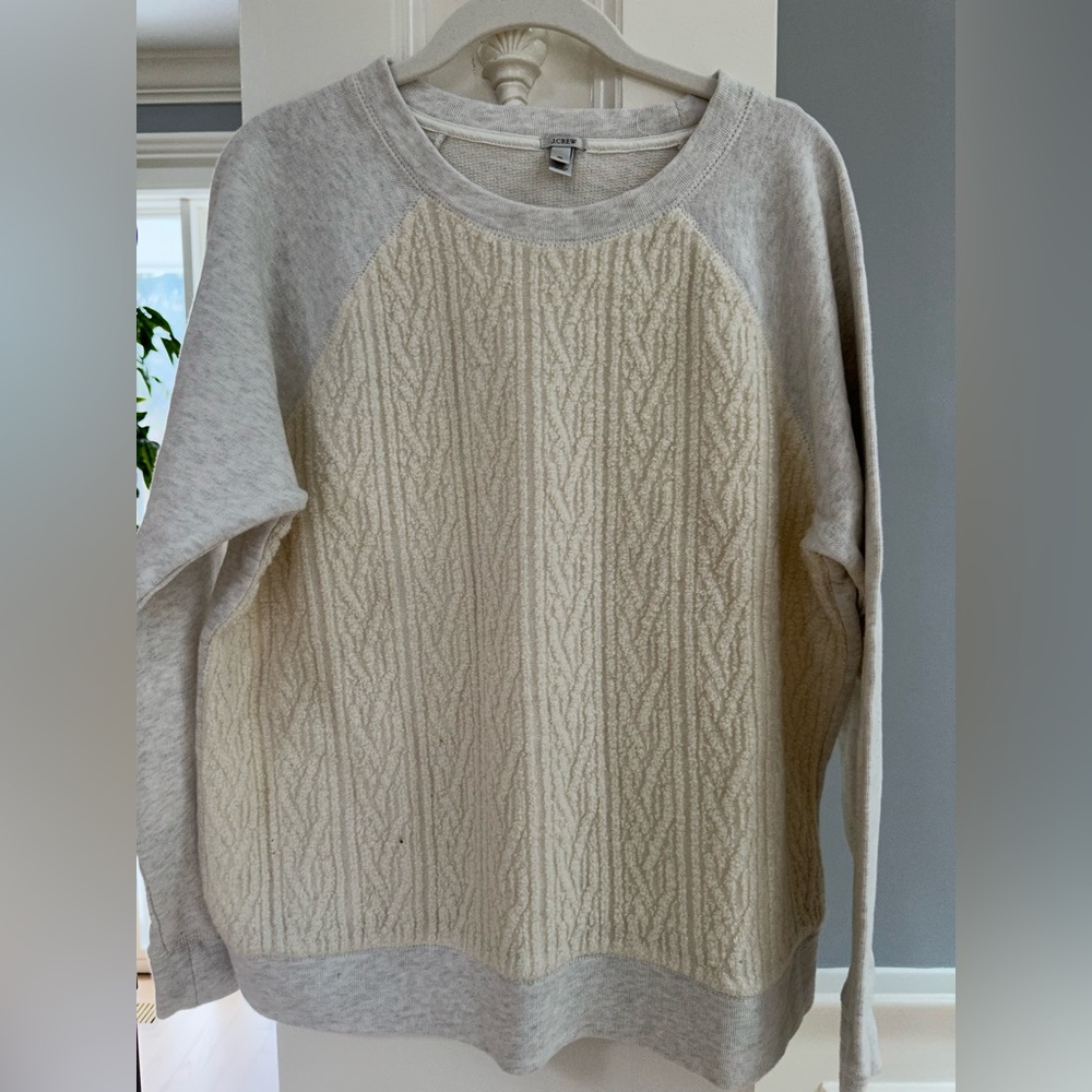 J. Crew Off-White Knit Sweater XL